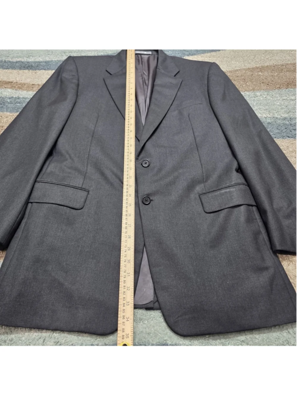 Hickey Freeman Blazer Mens 42L Gray Wool Suit Jacket Loro Piana Nordstrom USA